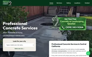 Concrete contractor website